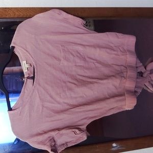 Pink cropped T-shirt
